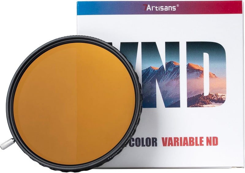 7artisans 67/72/77/82mm True Color VND (2-5 Stops) Variable Neutral Density Filter,Adjustable ND Filter Water Repellent and Scratch Resistant for Camera Lens (72mm) - Image 1